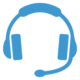 Clipart of blue headset