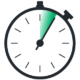 Stopwatch indicating quickness.