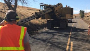 Roadside milling crew.