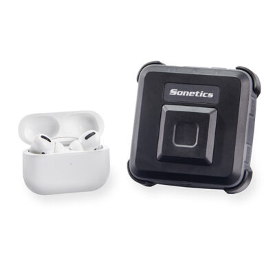 Sonetics-APEX-Connnect with airpods Apex Connect paired with airpods