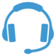 Clipart of blue headset