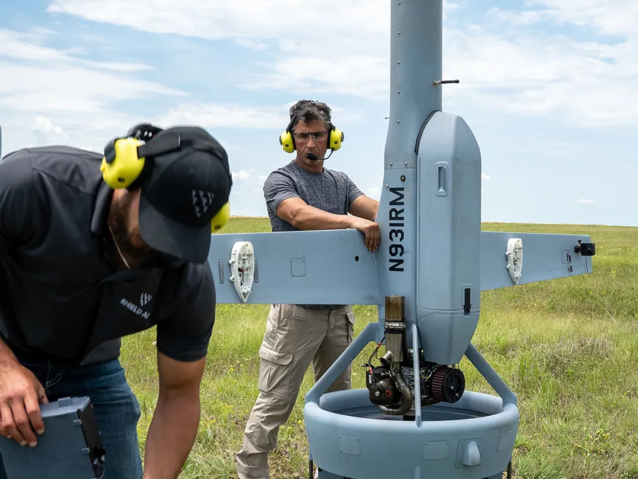 Headsets in the field with drone testing